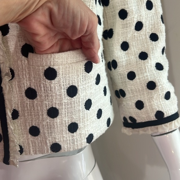 J. Crew Polka Dot Textured Tweed Blazer Jacket - Picture 7 of 14